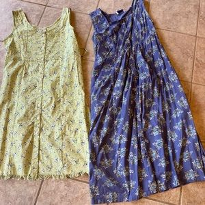 Three women’s sleeveless size medium (two April Cornell, one other)dresses.